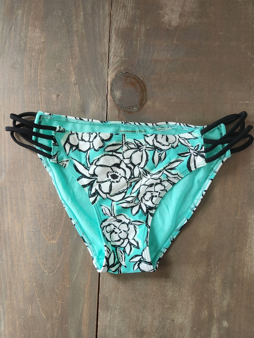 Abercrombie & Fitch Floral Strappy Bikini Bottom - Size Medium